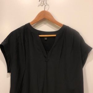 Black silk top